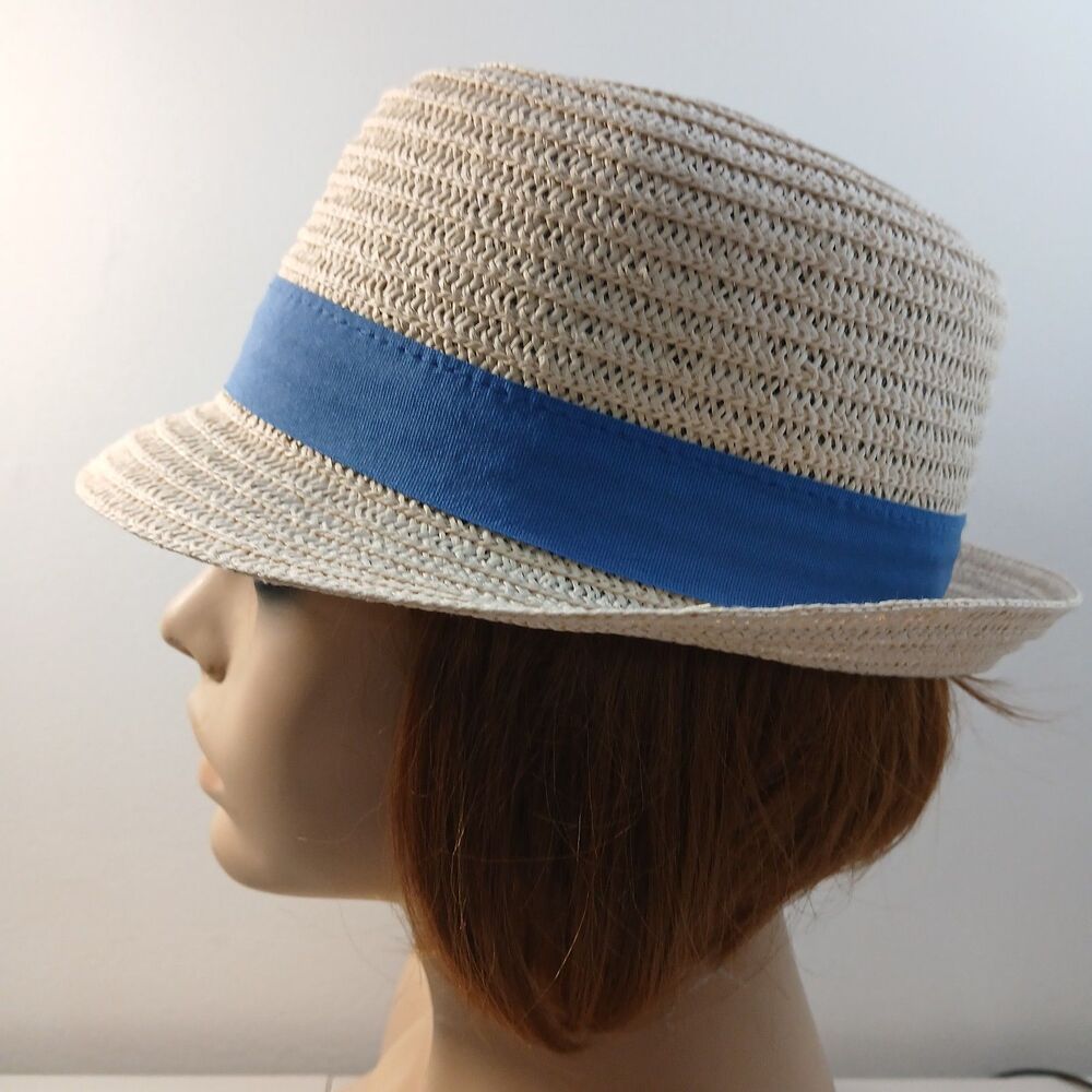 Scala Pronto Blue Bow Women’s Fedora Hat Straw Beach One Size - Picture 4 of 5